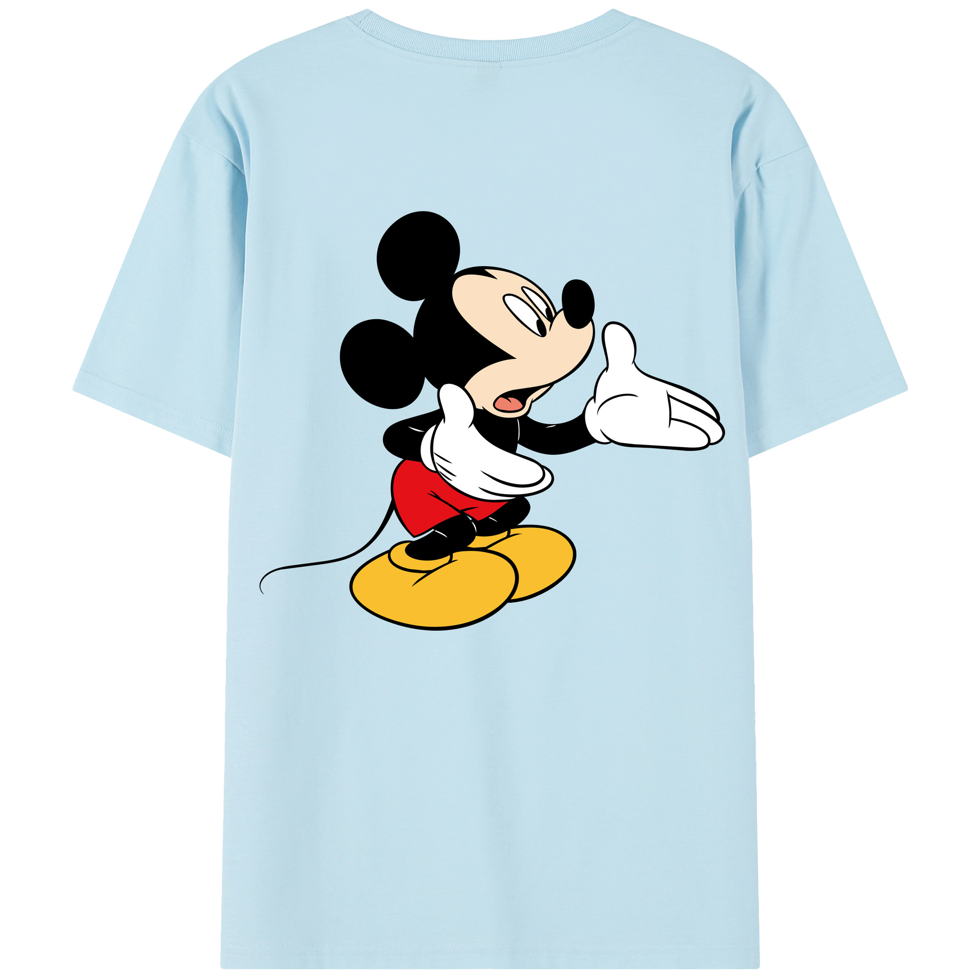 （画像用） ミッキーマウス Mickey Mouse 綿100％半袖Tシャツ（背面プリント）